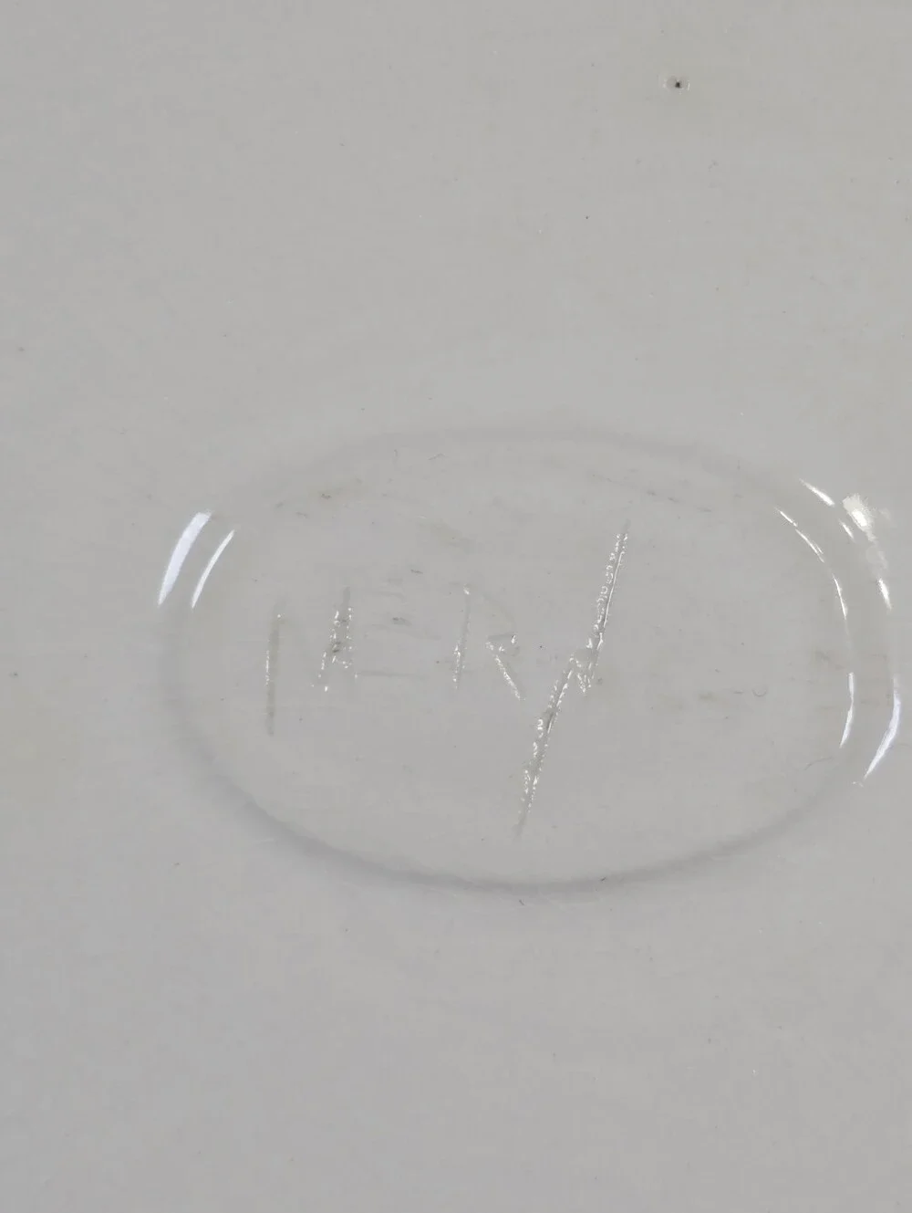 Antique Scalloped Edge Oval Ceramic Porcelain Serving Platter Cream & Pink Mauve